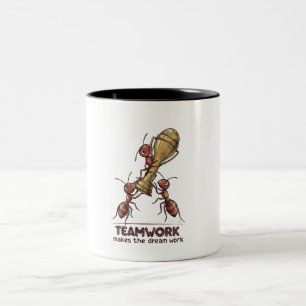 Travail D'équipe Rend Le Rêve Réel Mug À Café Drôl