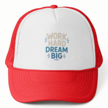 Travail Dream dur Big Motivational Devis Casquette