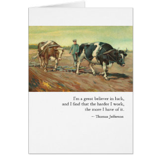 Travail et chance par Thomas Jefferson