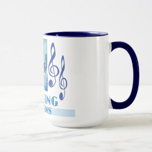 Travail par la tasse de bleus