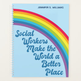 Travail social Citation inspirante Rainbow Blue