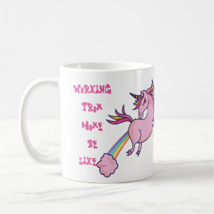 Travailler Drôle De La Mug À Domicile Unicorn Foli