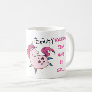 Travailler Drôle De La Mug À Domicile Unicorn Foli