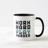 Travailler dur Jouer Harder Gamers Geek Mug