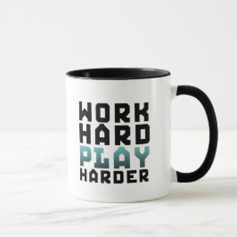 Travailler dur Jouer Harder Gamers Geek Mug
