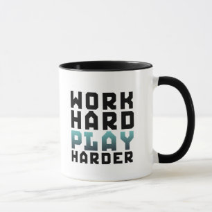 Travailler dur Jouer Harder Gamers Geek Mug