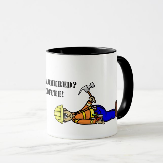 Travailleur de construction amusant avec Mug de ma (Devant droit)