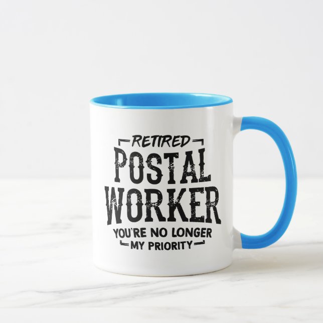 Travailleur de la poste retraité Mailman Funny Mug (Droite)