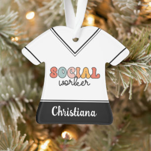 Travailleur social rétro personnalisé