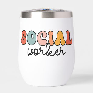 Travailleur social rétro personnalisé