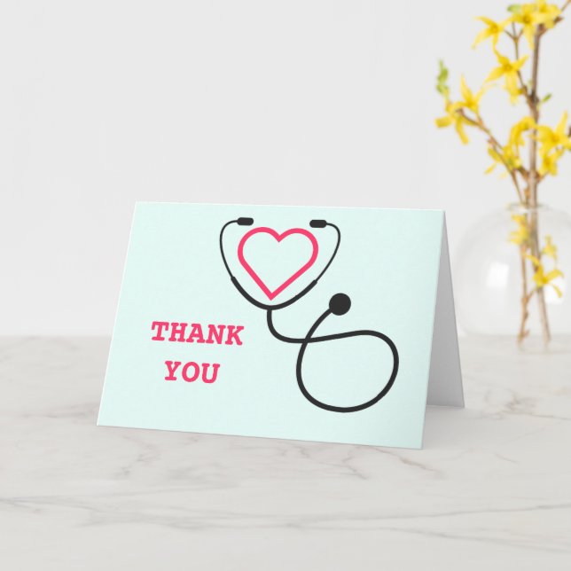 Travailleurs de la santé carte de remerciements (Fleur jaune)