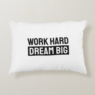 Travaillez Dur Rêvez Grand Coussin | Coussin motiv