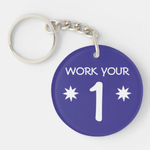 "TRAVAILLEZ VOTRE 1" porte - clé de Numerology