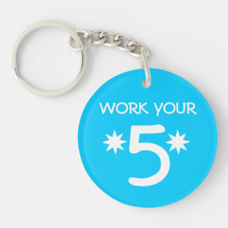 "TRAVAILLEZ VOTRE 5" porte - clé de Numerology