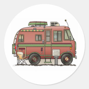 Travco Motor Zuhause Camper RV Runder Aufkleber