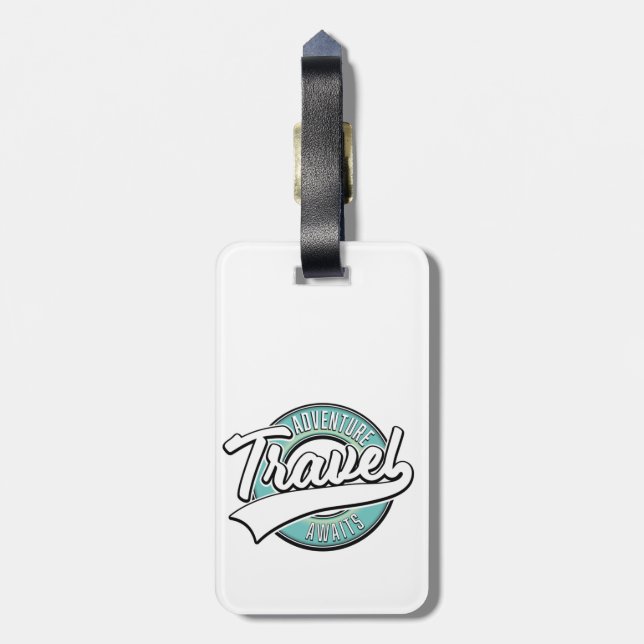 Travel Adventure erwartet Vintages Logo Gepäckanhänger (Rückseite vertikal)