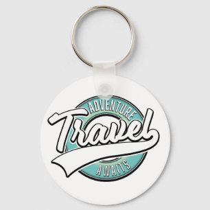 Travel Adventure erwartet Vintages Logo Schlüsselanhänger
