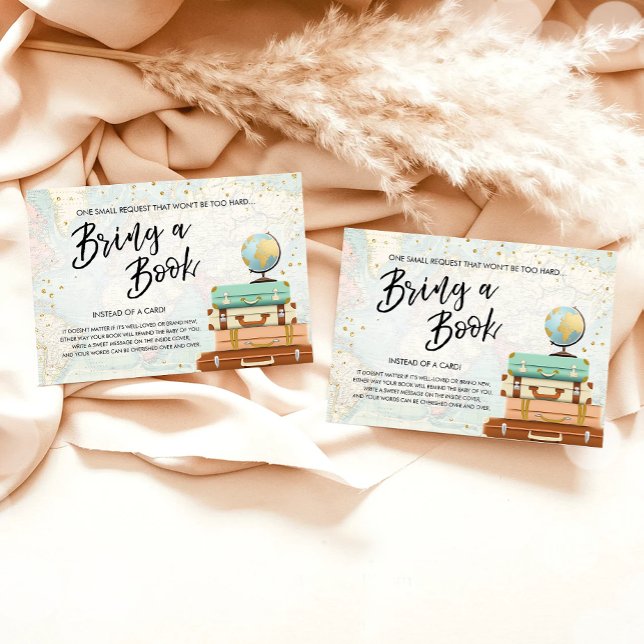 Travel Adventure Gold Baby Dusche Bringen Sie ein  Begleitkarte (Von Creator hochgeladen)