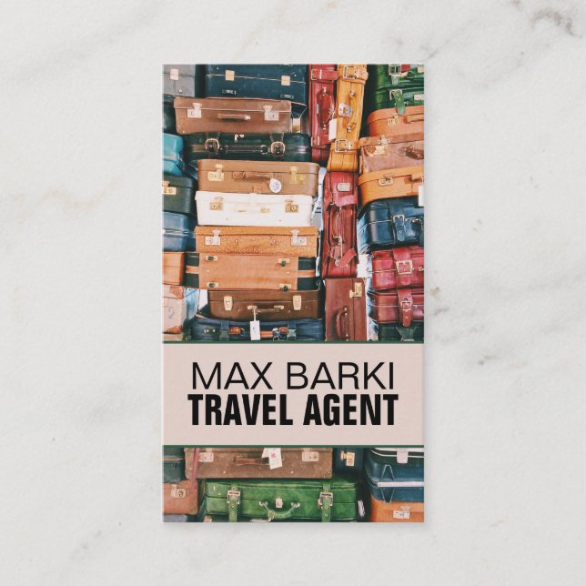 Travel Agency Agent Business Card Visitenkarte (Vorderseite)