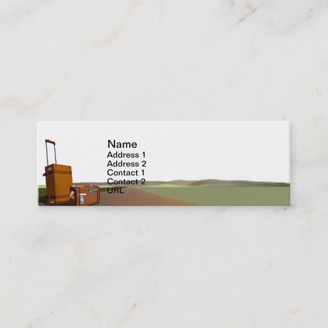 Travel Agent Business Card Mini Visitenkarte (Vorderseite)