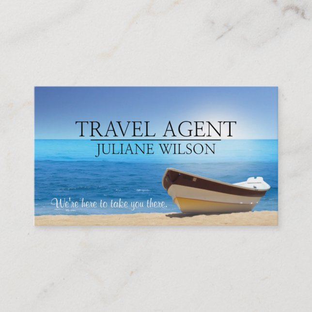 Travel Agent Business Card Visitenkarte (Vorderseite)