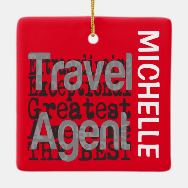 Travel Agent Extraordinaire CUSTOM Keramikornament (Rückseite)