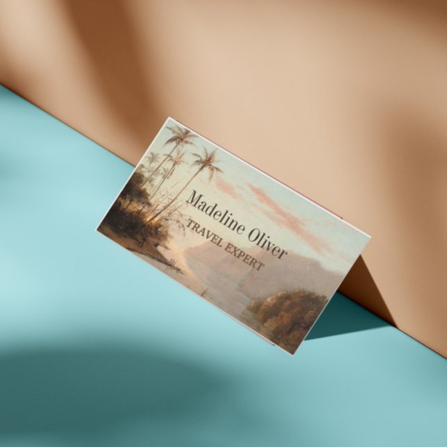 Travel Agent Tropical Island Boarding Pass Visitenkarte (Von Creator hochgeladen)