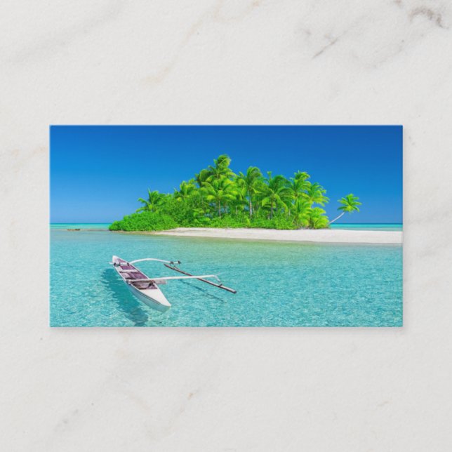 Travel Agent Vacation Planning Tropical Get Away  Visitenkarte (Vorderseite)