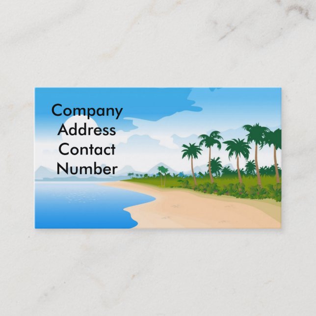 Travel Agent Vacation Resort Hotel Business Cards Visitenkarte (Vorderseite)