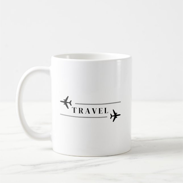 Travel airplane T-Shirt Kaffeetasse (Links)