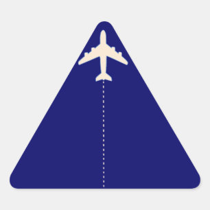 TRAVEL AIRPLANE WITH DOTTED DREIECKIGER AUFKLEBER