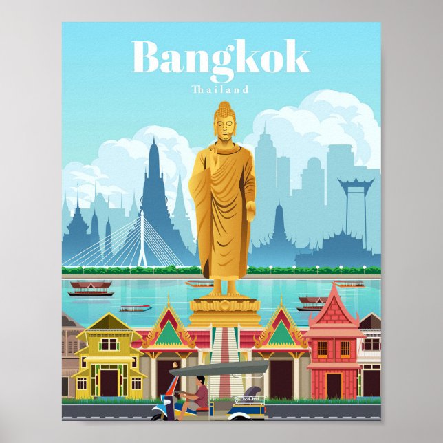 Travel Art Travel To Bangkok Poster (Vorne)