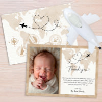 Travel Baby Dusche Foto Danke Karte