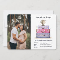 Travel Baby Dusche Rosa Lila Koffer