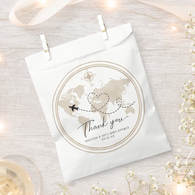 Travel Baby Showbeutel - Danke Karte Geschenktütchen (Ausgeschnitten)