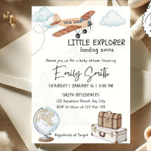 Travel Baby Shower Einladung Vorlage wenig Expl