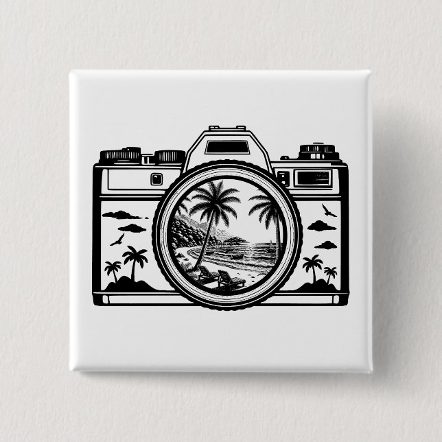 Travel Beach Photography Camera   Button (Vorderseite)