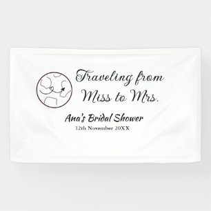 Travel Brautparty Namensdatum fehlen Frau Sim Banner