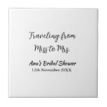 Travel Brautparty Namensdatum fehlen Frau Sim Fliese<br><div class="desc">Entwurf</div>