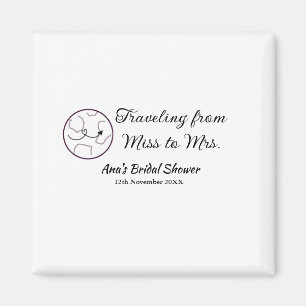 Travel Brautparty Namensdatum fehlen Frau Sim Magnet
