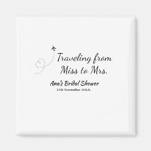 Travel Brautparty Namensdatum fehlen Frau Sim Magnet