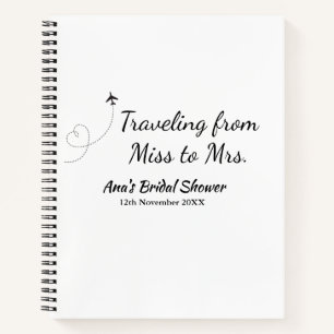 Travel Brautparty Namensdatum fehlen Frau Sim Notizbuch