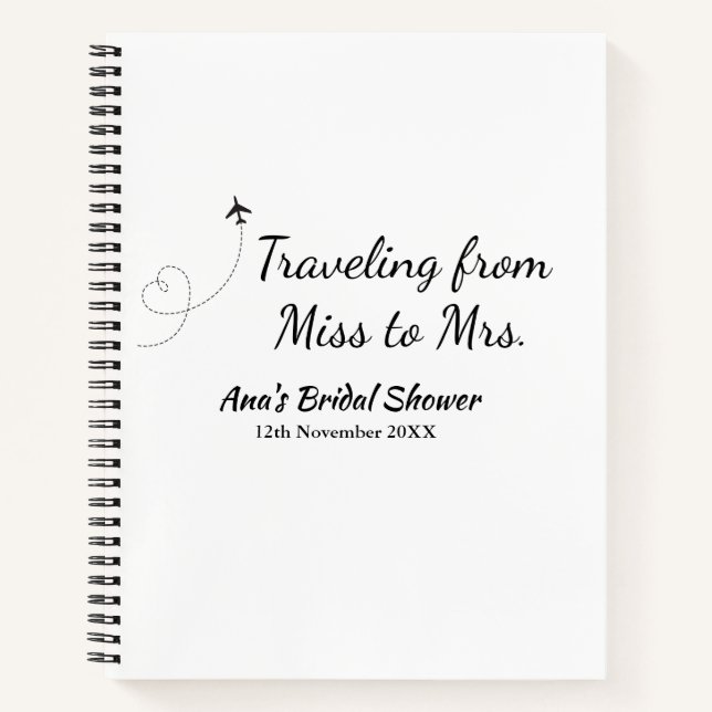 Travel Brautparty Namensdatum fehlen Frau Sim Notizbuch (Vorderseite)