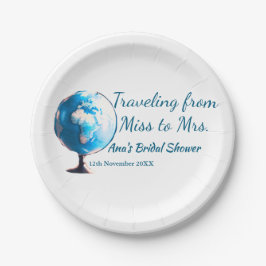 Travel Brautparty Namensdatum fehlen Frau Sim Pappteller