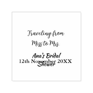 Travel Brautparty Namensdatum fehlen Frau Sim Permastempel