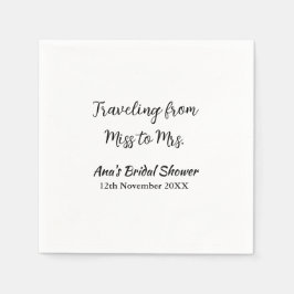Travel Brautparty Namensdatum fehlen Frau Sim Serviette