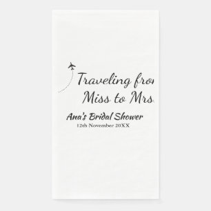 Travel Brautparty Namensdatum fehlen Frau Sim Serviette