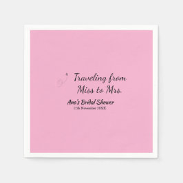 Travel Brautparty Namensdatum fehlen Frau Sim Serviette