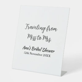Travel Brautparty Namensdatum fehlen Frau Sim Sockelschild