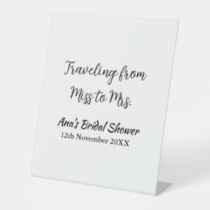 Travel Brautparty Namensdatum fehlen Frau Sim Sockelschild